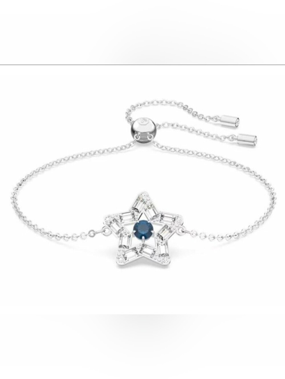 Swarovski Stella Star Blue Rhodium Plated Bracelet